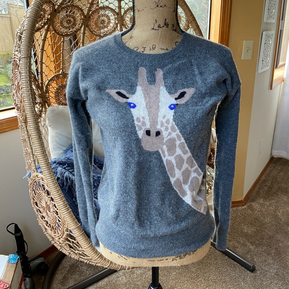 Aqua/Bloomingdales Cashmere Giraffe Sweater